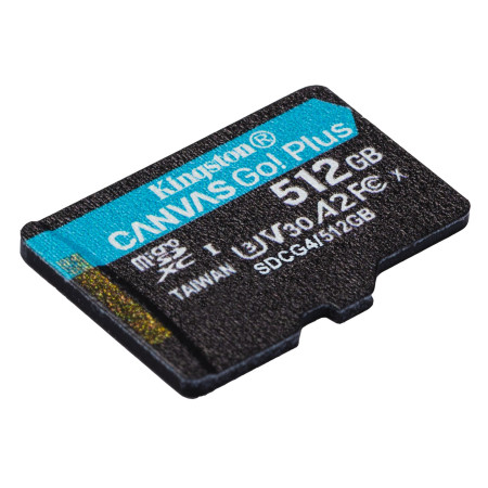 Kingston 512GB MicroSD UHS-I Klasės 10 Canvas Go! Plus