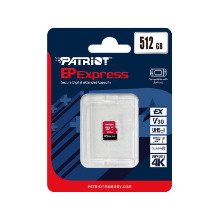 Patriot Memory EP Express 512 GB MicroSDXC 800/600 MB/s atmintis