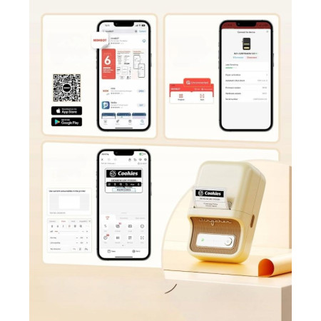 NiiMbot B21S Etikečių spausdintuvas - Baltas