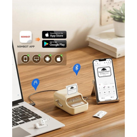 NiiMbot B21S Etikečių spausdintuvas - Baltas