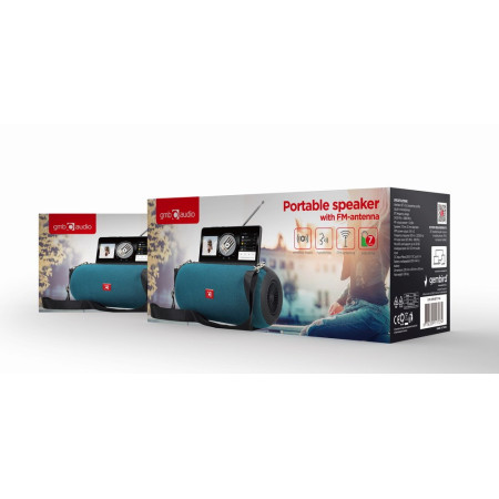 Gembird SPK-BT-17-G Nešiojamas stereo garsiakalbis Žalias 5 W