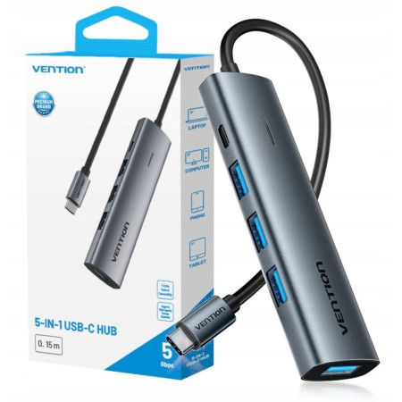 Vention 5v1 USB-C 3.0 Hub 0.15m