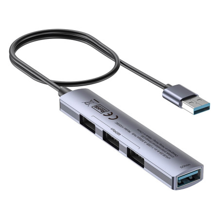 UNITEK Kompaktiškas USB-A Hub su 3x USB 2.0 ir 3.0