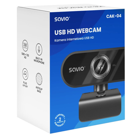 Savio CAK-04 internetinė kamera 720 MP 1280 x 720 pikselių USB