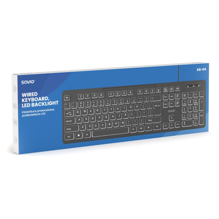 Savio KB-04 klaviatūra Namams / biurui USB QWERTY JK tarptautinė Juoda