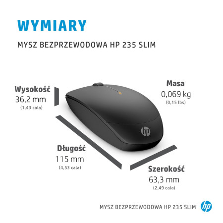 HP 235 Slim belaidė pelė