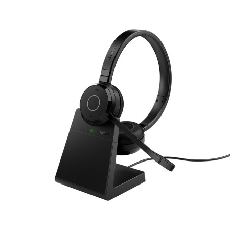 Jabra Evolve 65 TE laisvų rankų įranga su įkrovimo stovu, juoda