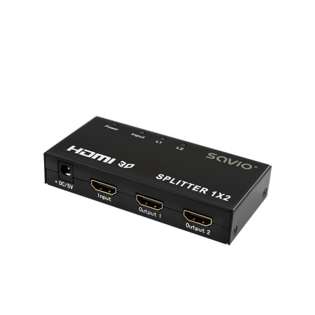 Savio CL-42 vaizdo signalų daliklis HDMI 2x HDMI