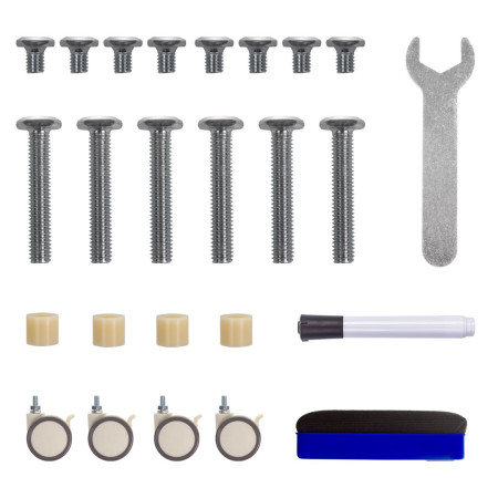 Ergo Office mobilioji lentelė, vertikali, balta, su lentynėle