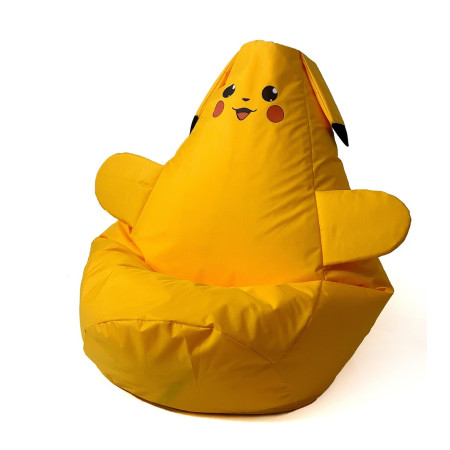 Pikachu geltonas Sako krepšys Pouffe XL 130 x 90 cm