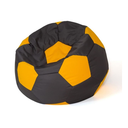 Sako krepšys Pouffe Ball juodai geltonas L 80 cm