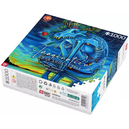 Puzzle Good Loot Imagination - Kamil Jakóbczak: Balta vilkas 1000 vnt