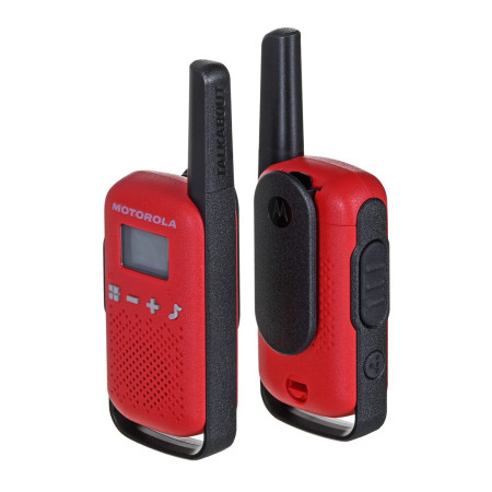 Motorola TALKABOUT T42 walkie talkie, 16 kanalų, juoda, raudona