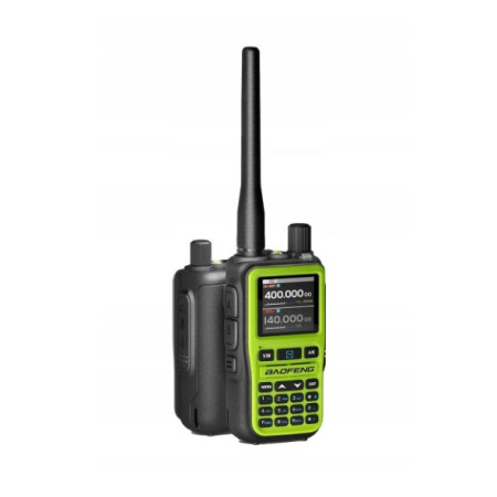 Baofeng UV-5R ES MINI USB-C „Bluetooth“ VHF UHF aviacijos dažnių juosta žalia racija