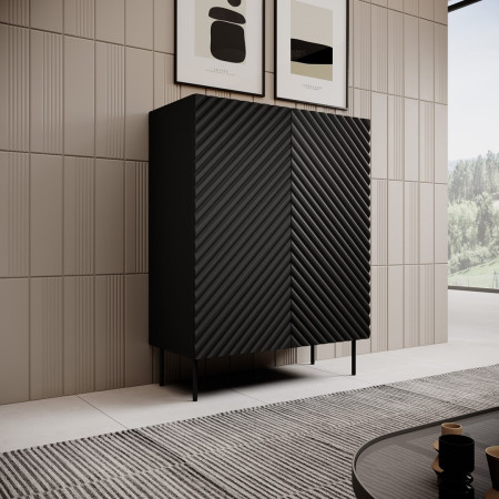 Knygų spinta 2D2SZ ONDA 98x45x127 juoda