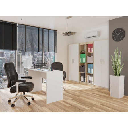 Spinta OLIV 2D 74x35x180 cm, Sonoma/Balta