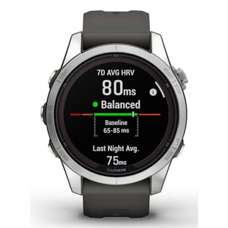 Garmin fēnix 7S Pro 42 mm Skaitmeninis laikrodis su GPS (Sidabras)