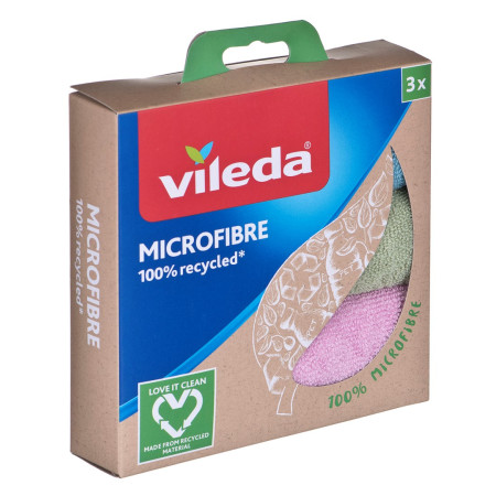 Vileda 100 % perdirbta mikropluošto šluostė 3 vnt.