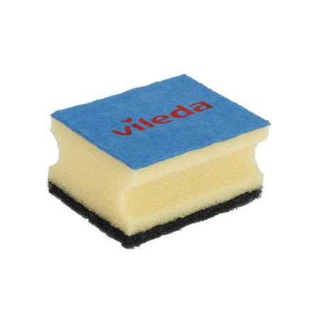 Vileda stačiakampio formos kempinės 3 vnt. (juoda, mėlyna, geltona)