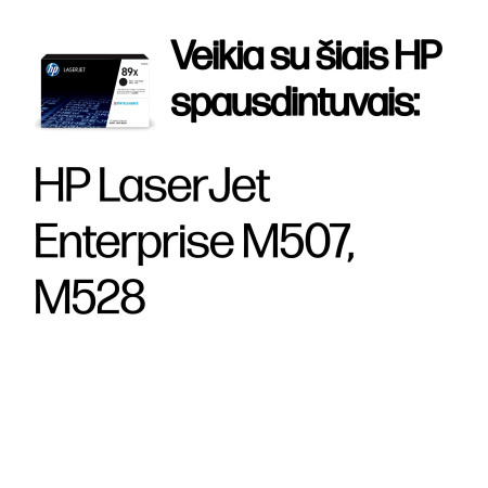 HP 89X Didelės talpos juodas originalus LaserJet tonerio kasetė