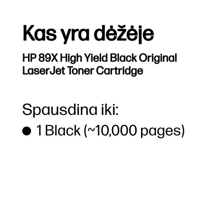 HP 89X Didelės talpos juodas originalus LaserJet tonerio kasetė