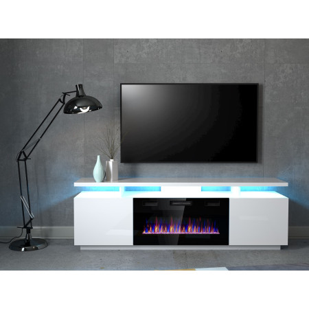 RTV EVA spintelė su elektriniu židiniu 180x40x52 cm balta