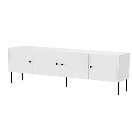 Cama PALAZZO BIS 4D RTV spintelė 201 x 40 x 60 cm balta matinė