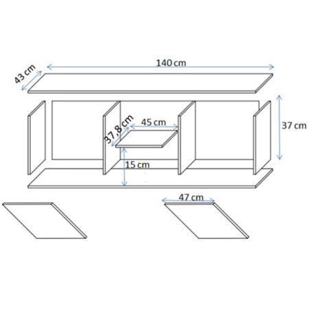 Cama SOHO 201029 TV stovas su 1 spinta