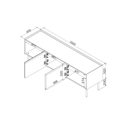 Cama FELLINI 400101 TV stovas