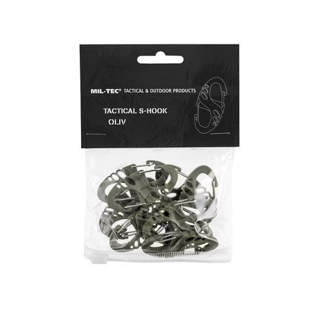 Mil-Tec S-Hook kabliukų rinkinys - Žalioji