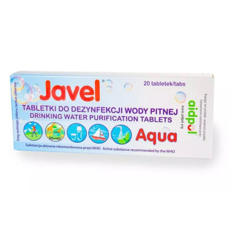 Javel Aqua vandens dezinfekavimo tabletės, 20 vnt.
