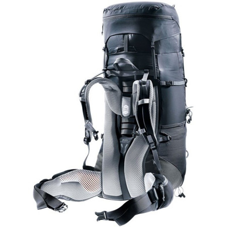 Deuter Aircontact Lite 45+10 SL moteriška turistinė kuprinė juoda