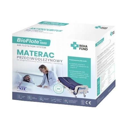 BioFlote 5000 čiužinys nuo pragulų, skirtas III laipsnio praguloms iki 160 kg, mėlynas
