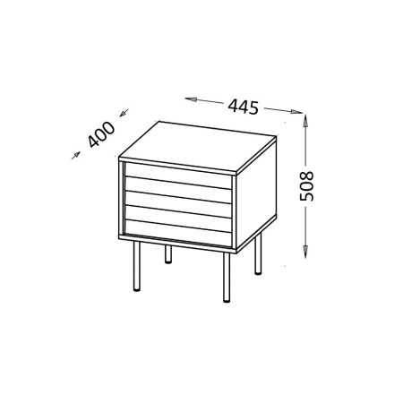 Cama CORTINA naktinis staliukas Juoda