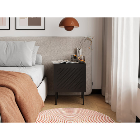 Naktinis staliukas 2 vnt. SIENA juoda matinė