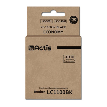 Actis KB-1100Bk juodas rašalas (pakaitinis Brother LC1100BK/980BK; 28 ml)