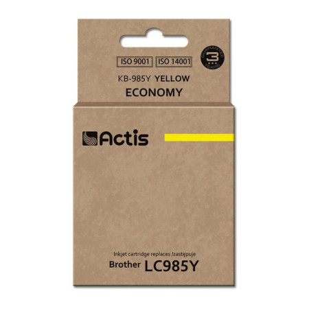 Actis KB-985Y geltonas rašalas (pakaitinis Brother LC985Y; 19,5 ml)