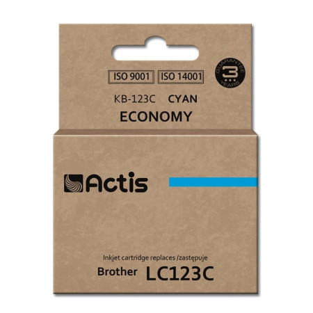 Actis KB-123C rašalas (pakaitinis Brother LC123C/LC121C; mėlynas; 10 ml)