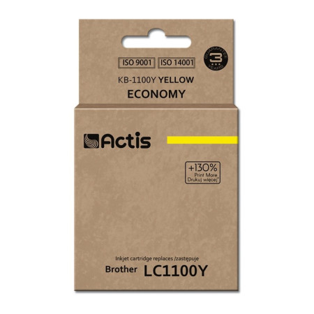 Actis KB-1100Y rašalas (Brother LC1100Y/980Y pakaitalas; 19 ml; geltonas)