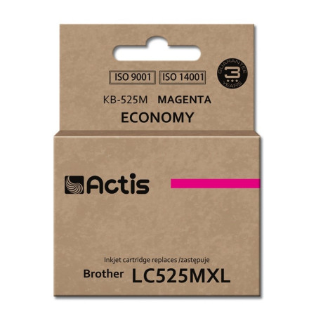 Actis KB-525M rašalas raudonas (pakaitinis Brother LC525M; 15 ml)