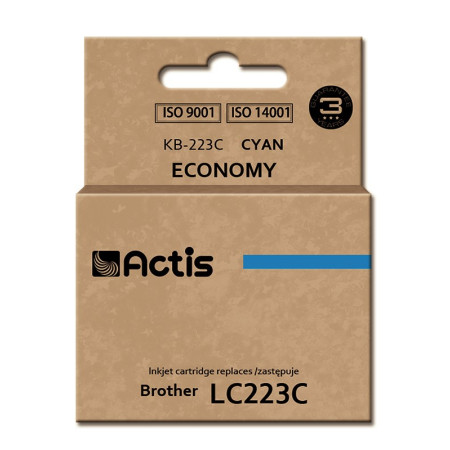 Actis KB-223C rašalas (Brother LC223C pakaitalas; mėlynas; 10 ml)