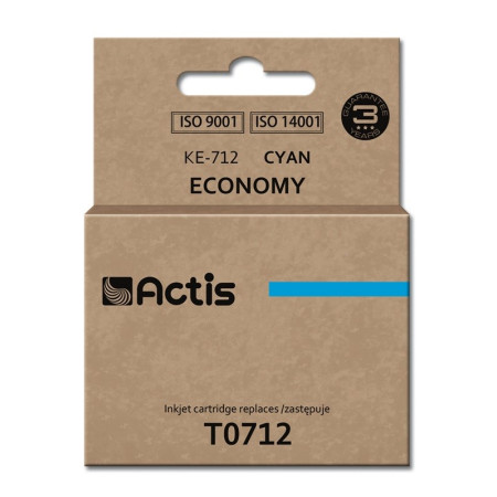 Actis KE-712 rašalas (Epson T0712, T0892, T1002 pakaitalas; 13,5 ml; mėlynas)