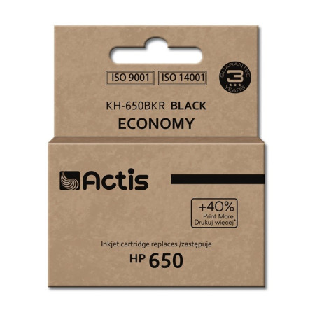 Actis KH-650BKR rašalas (pakaitinis HP 650 CZ101AE; juodas; 15 ml)