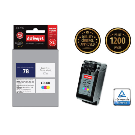 Activejet AH-78N rašalas (pakaitinis HP 78 C6578D; 47 ml; spalvotas)