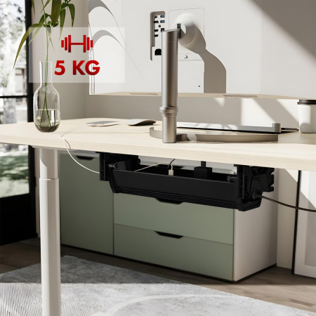 Maclean kabelio laikiklis, juodas