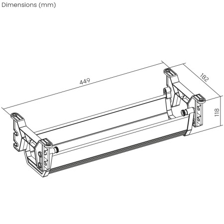 Kabelio/prailginimo laido laikiklis Maclean, baltas, MC-106 W