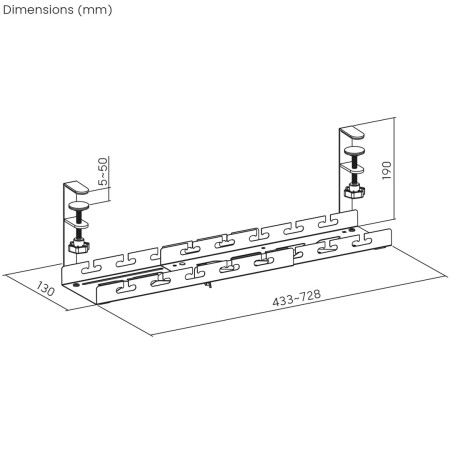 Kabelio laikiklis po stalviršiu Maclean, baltas, MC-103 W
