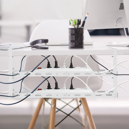 Kabelio laikiklis po stalviršiu Maclean, baltas, MC-102 W