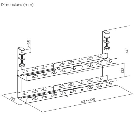 Kabelio laikiklis po stalviršiu Maclean, baltas, MC-102 W