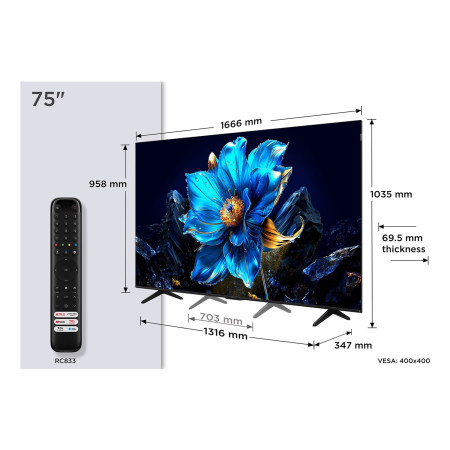 TCL P79K 75 colių 4K Ultra HD Smart televizorius